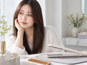 ストレートアイロンのイメージ（AI生成）