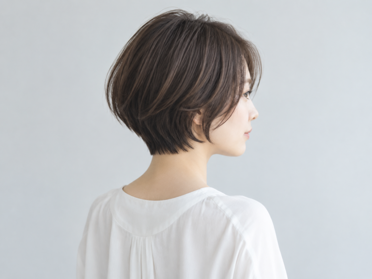 丸みのある韓国風ショートヘアの参考イメージ(AI生成)